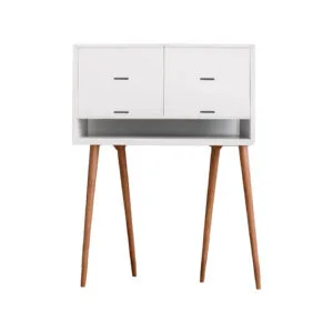 Sleek Nightstand with Storage